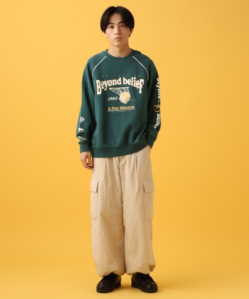 PBLIM（ページボーイリム）の「PBLIM/スポーティーロゴスウェット（スウェット・レディース・オフホワイト/ネイビー/グリーン・MEDIUM/LARGE）」の21枚目の写真