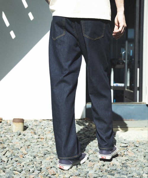 MR.OLIVE(ミスターオリーブ)の「RINSE WASH 8oz DENIM / 5 POCKET WIDE JEANS / M241103(デニムパンツ・メンズ・ブラック/インディゴブルー/キナリ・LARGE/SMALL/MEDIUM)」の5枚目の写真