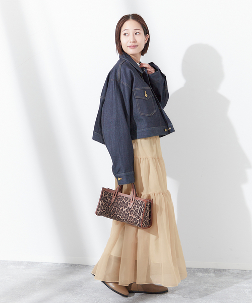 journal standard L'essage（ジャーナルスタンダードレサージュ）の「オーガンジーティアードスカート（スカート・レディース・ベージュ/ブラック・FREE）」の11枚目の写真