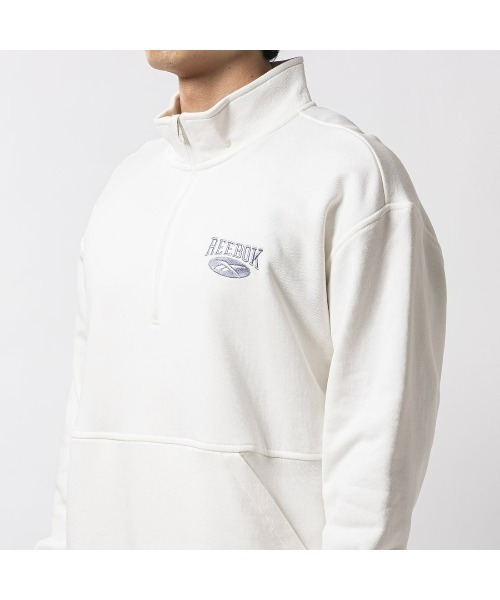 Reebok(リーボック)の「クラシック 1/4 ジップ スウェット / CLASSIC AE 1/4 ZIP SWEAT(スウェット・メンズ・オフホワイト/チャコールグレー・X-SMALL/LARGE/X-LARGE/SMALL/MEDIUM/XX-LARGE)」の5枚目の写真