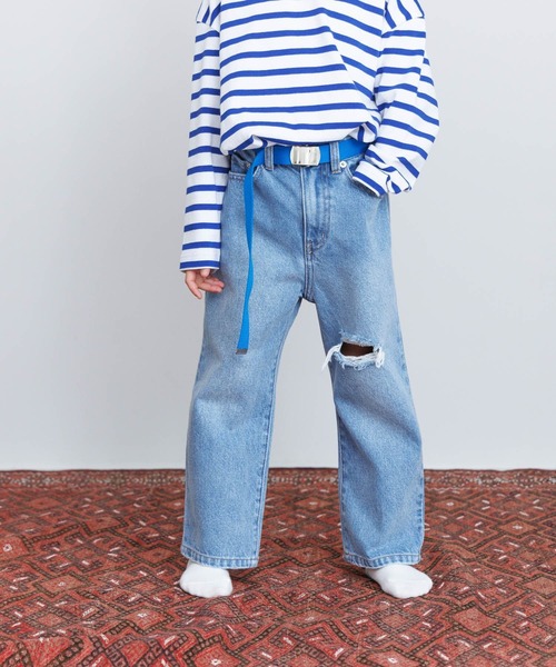 LOWRYS FARM（ローリーズファーム）の「カコウデニムストレートパンツ　 993711（デニムパンツ・キッズ・ブルー系その他/ブラック/ブルー/ブラック系その他・140cm/120cm/150cm/110cm/130cm）」の14枚目の写真