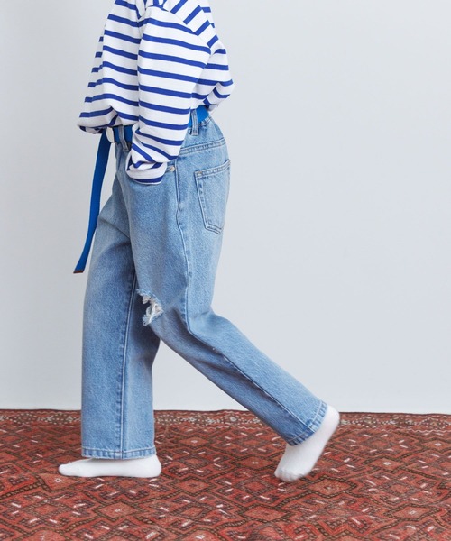 LOWRYS FARM（ローリーズファーム）の「カコウデニムストレートパンツ　 993711（デニムパンツ・キッズ・ブルー系その他/ブラック/ブルー/ブラック系その他・140cm/120cm/150cm/110cm/130cm）」の15枚目の写真