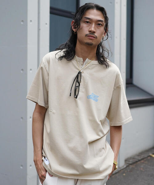 schott(ショット)の「Schott/ショット/HENLEY T-SHIRT"SEWING MACHINE"/ヘンリーTシャツ "ソーイングマシーン"(Tシャツ/カットソー・メンズ・ベージュ/ブラック・S/M/L/XL)」の17枚目の写真