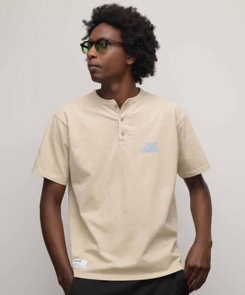 schott(ショット)の「Schott/ショット/HENLEY T-SHIRT"SEWING MACHINE"/ヘンリーTシャツ "ソーイングマシーン"(Tシャツ/カットソー・メンズ・ベージュ/ブラック・S/M/L/XL)」の20枚目の写真