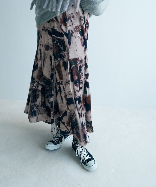 marjour(マージュール)の「ART PRINT SKIRT(スカート・レディース・ブルー/ベージュ・M)」の5枚目の写真