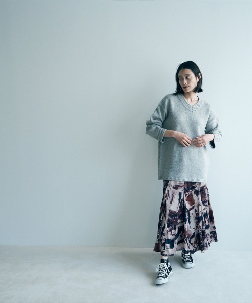 marjour(マージュール)の「ART PRINT SKIRT(スカート・レディース・ブルー/ベージュ・M)」の10枚目の写真