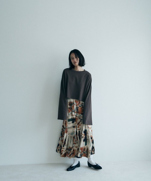 marjour(マージュール)の「ART PRINT SKIRT(スカート・レディース・ブルー/ベージュ・M)」の14枚目の写真