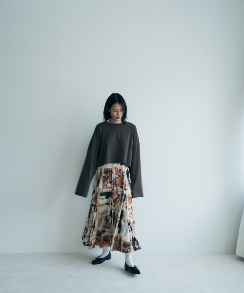 marjour(マージュール)の「ART PRINT SKIRT(スカート・レディース・ブルー/ベージュ・M)」の15枚目の写真