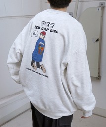 【PEZ × RED CAP GIRL】コラボ ビッグシルエット バックプリント刺繍 プルオーバースウェット ユニセックス