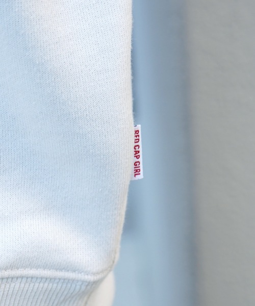 Red Cap Girl(レッドキャプガール)の「【PEZ × RED CAP GIRL】コラボ ビッグシルエット バックプリント刺繍 プルオーバースウェット ユニセックス(スウェット・メンズ・ネイビー/杢グレー/チャコールグレー/アイボリー・M/L)」の14枚目の写真