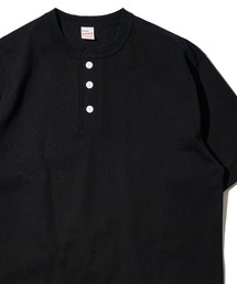 【Healthknit】Max Weight Jersey Henleyneck S/S / マックスウェイト ジャージー ヘンリーネックTシャツ