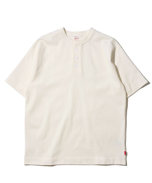 Healthknit（ヘルスニット）の「【Healthknit】Max Weight Jersey Henleyneck S/S / マックスウェイト ジャージー ヘンリーネックTシャツ（Tシャツ/カットソー・メンズ・オフホワイト/ブラック/ネイビー/マスタード/グリーン・LARGE/MEDIUM/X-LARGE）」の6枚目の写真