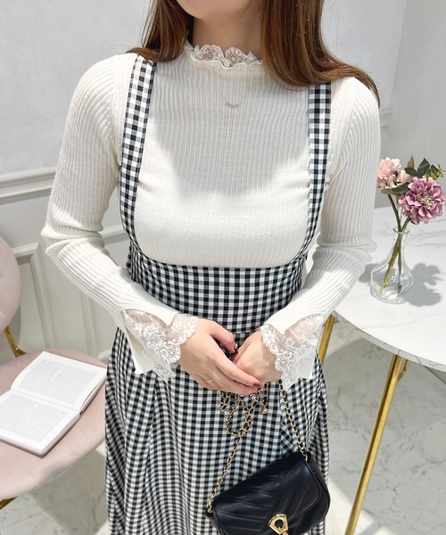 apres jour（アプレジュール）の「取り外しリボン＋サス付きジャンスカ【ZOZOTOW限定アイテム】（ジャンパースカート・レディース・グレイッシュベージュ/ブラック/ブラック系その他・X-LARGE/フリー）」の22枚目の写真