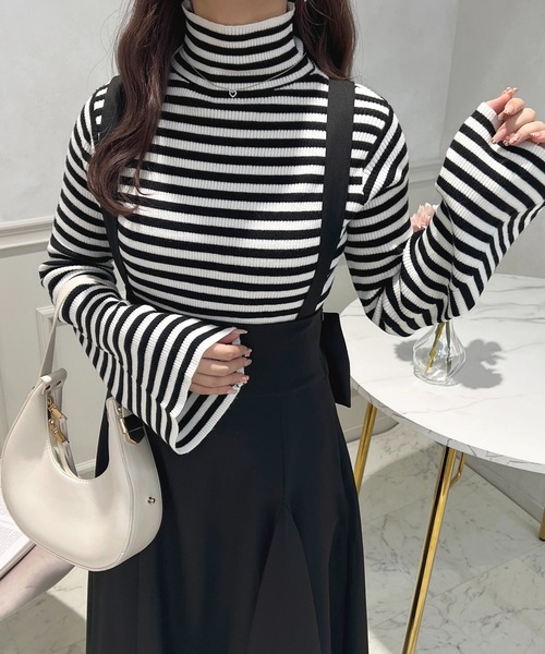 apres jour（アプレジュール）の「取り外しリボン＋サス付きジャンスカ【ZOZOTOW限定アイテム】（ジャンパースカート・レディース・グレイッシュベージュ/ブラック/ブラック系その他・X-LARGE/フリー）」の15枚目の写真