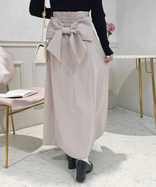 apres jour（アプレジュール）の「取り外しリボン＋サス付きジャンスカ【ZOZOTOW限定アイテム】（ジャンパースカート・レディース・グレイッシュベージュ/ブラック/ブラック系その他・X-LARGE/フリー）」の12枚目の写真