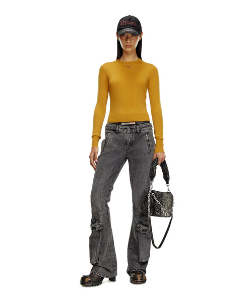DIESEL✨極美品✨お値下げ✨ レディース長袖リブニット DIESEL（ディーゼル）の「レディース 長袖トップス リブ アイ