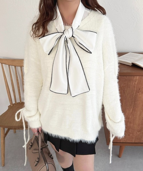 apres jour（アプレジュール）の「ピコレースボウタイ付け襟【ZOZOTOWN限定アイテム】（付け襟・レディース・オフホワイト/ホワイト系その他・ﾌﾘ-）」の18枚目の写真