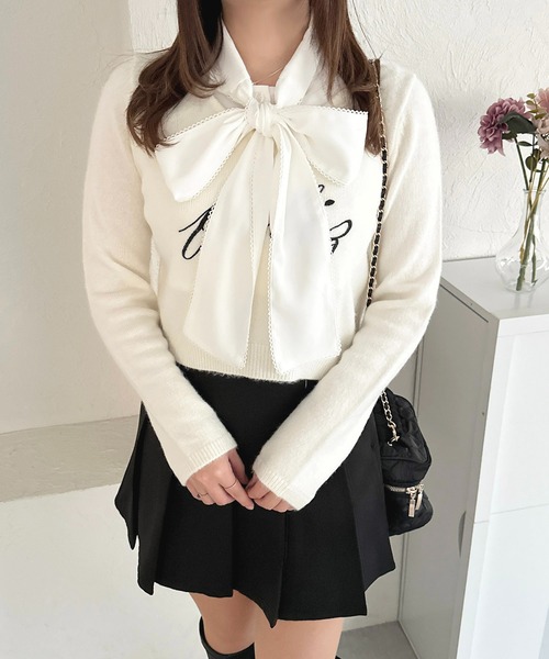 apres jour（アプレジュール）の「ピコレースボウタイ付け襟【ZOZOTOWN限定アイテム】（付け襟・レディース・オフホワイト/ホワイト系その他・ﾌﾘ-）」の3枚目の写真