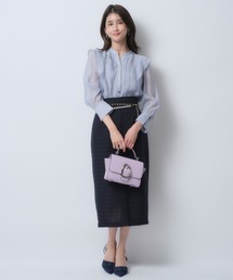 ジャスグリッティー　エアリーフリルカラーブラウス　サイズ1 JUSGLITTY（ジャスグリッティー）の「エアリーフリルカラー