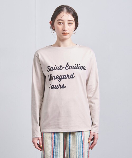 mucci（ムッチ）の「【別注】＜mucci＞LOGO ロングスリーブ Ｔシャツ（Tシャツ/カットソー・レディース・ブラック/ベージュ・0）」の9枚目の写真