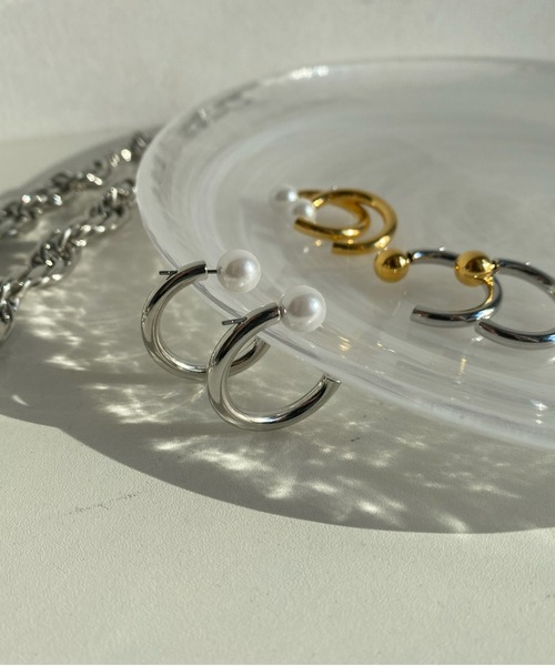 DouDou（ドゥドゥ）の「ピアリーセットピアス（ピアス（両耳用）・レディース・シルバー/シルバー系その他/ゴールド・FREE）」の6枚目の写真