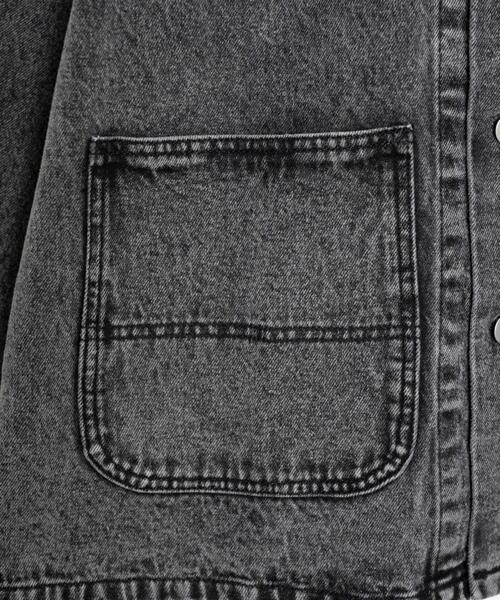 THE STANDARD（ザスタンダード）の「WEGO/デニムカバーオール（デニムジャケット・メンズ・ホワイト/ブラック・LARGE/MEDIUM）」の15枚目の写真