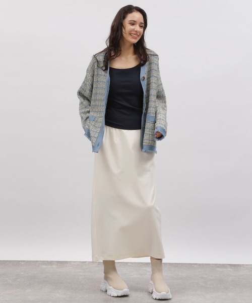 LAKOLE（ラコレ）の「7ゲージツイーディーニットカーディガン / 108706（カーディガン/ボレロ・レディース・ブルー/ネイビー/アイボリー・MEDIUM/SMALL）」の20枚目の写真