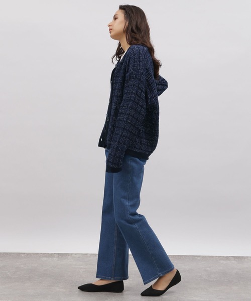 LAKOLE（ラコレ）の「7ゲージツイーディーニットカーディガン / 108706（カーディガン/ボレロ・レディース・ブルー/ネイビー/アイボリー・MEDIUM/SMALL）」の19枚目の写真