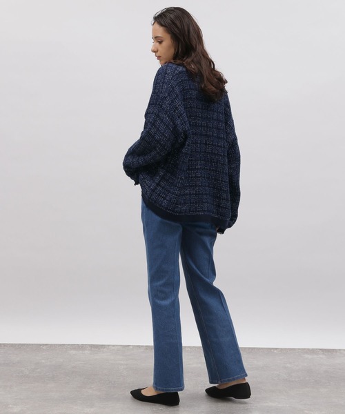 LAKOLE（ラコレ）の「7ゲージツイーディーニットカーディガン