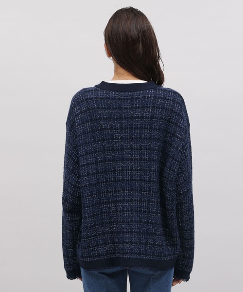 LAKOLE（ラコレ）の「7ゲージツイーディーニットカーディガン