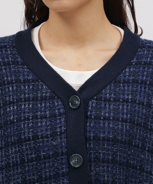 LAKOLE（ラコレ）の「7ゲージツイーディーニットカーディガン / 108706