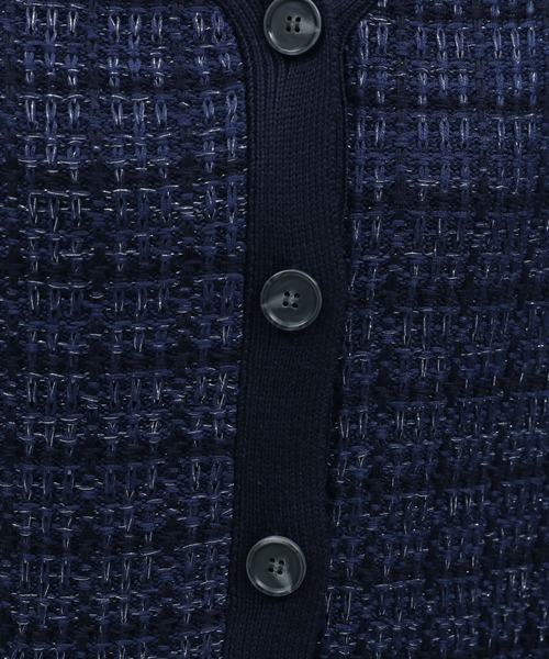 LAKOLE（ラコレ）の「7ゲージツイーディーニットカーディガン / 108706（カーディガン/ボレロ・レディース・ブルー/ネイビー/アイボリー・MEDIUM/SMALL）」の6枚目の写真