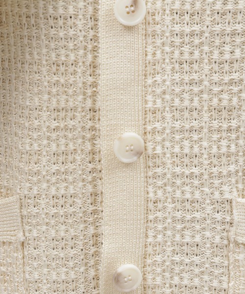 LAKOLE（ラコレ）の「7ゲージツイーディーニットカーディガン / 108706（カーディガン/ボレロ・レディース・ブルー/ネイビー/アイボリー・MEDIUM/SMALL）」の5枚目の写真