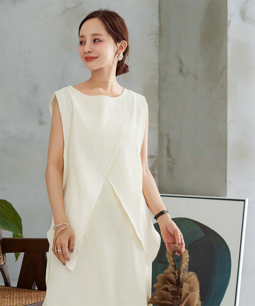 KOBE LETTUCE（コウベレタス）の「[ 田中亜希子さんコラボ ]　ワッシャーバックディテールトップス（その他トップス・レディース・ホワイト/レッド系/ターコイズブルー/ブラック・M/PM）」の2枚目の写真