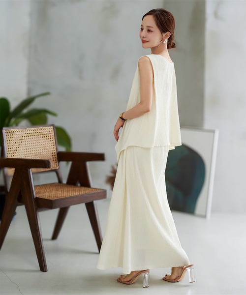 KOBE LETTUCE（コウベレタス）の「[ 田中亜希子さんコラボ ]　ワッシャーバックディテールトップス（その他トップス・レディース・ホワイト/レッド系/ターコイズブルー/ブラック・M/PM）」の5枚目の写真