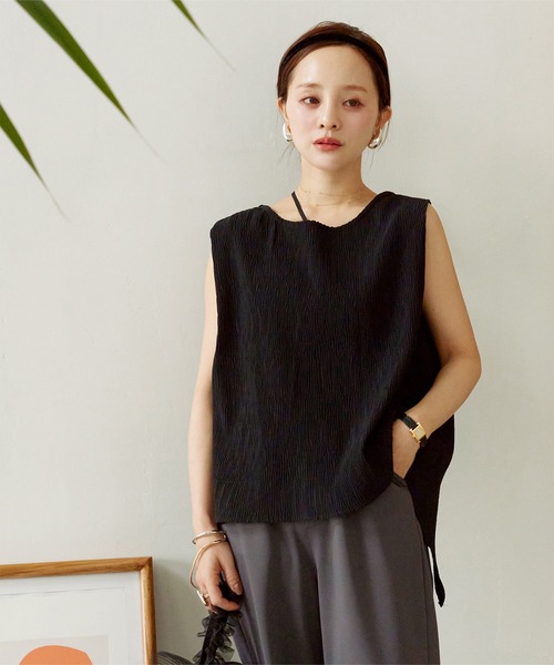 KOBE LETTUCE（コウベレタス）の「[ 田中亜希子さんコラボ ]　ワッシャーバックディテールトップス（その他トップス・レディース・ホワイト/レッド系/ターコイズブルー/ブラック・M/PM）」の9枚目の写真