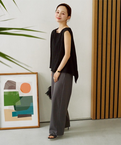 KOBE LETTUCE（コウベレタス）の「[ 田中亜希子さんコラボ ]　ワッシャーバックディテールトップス（その他トップス・レディース・ホワイト/レッド系/ターコイズブルー/ブラック・M/PM）」の10枚目の写真