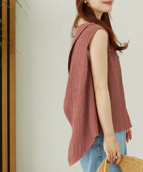 KOBE LETTUCE（コウベレタス）の「[ 田中亜希子さんコラボ ]　ワッシャーバックディテールトップス（その他トップス・レディース・ホワイト/レッド系/ターコイズブルー/ブラック・M/PM）」の11枚目の写真