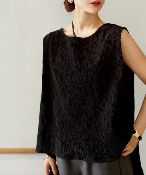 KOBE LETTUCE（コウベレタス）の「[ 田中亜希子さんコラボ ]　ワッシャーバックディテールトップス（その他トップス・レディース・ホワイト/レッド系/ターコイズブルー/ブラック・M/PM）」の8枚目の写真