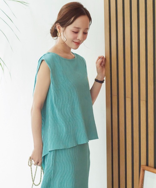 KOBE LETTUCE（コウベレタス）の「[ 田中亜希子さんコラボ ]　ワッシャーバックディテールトップス（その他トップス・レディース・ホワイト/レッド系/ターコイズブルー/ブラック・M/PM）」の20枚目の写真