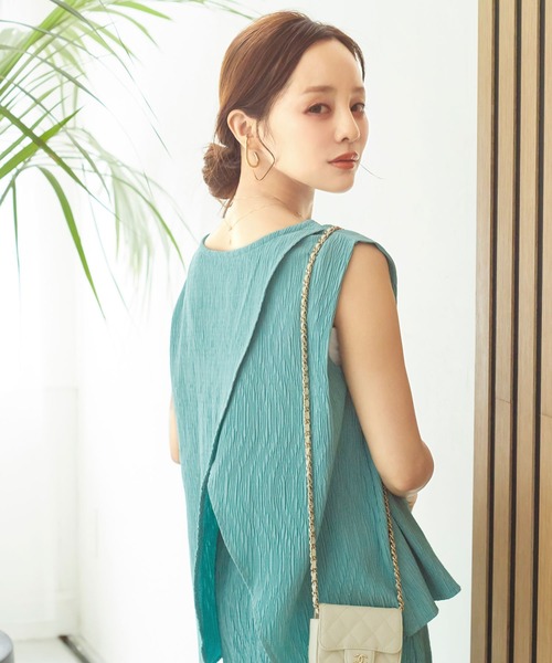 KOBE LETTUCE（コウベレタス）の「[ 田中亜希子さんコラボ ]　ワッシャーバックディテールトップス（その他トップス・レディース・ホワイト/レッド系/ターコイズブルー/ブラック・M/PM）」の22枚目の写真