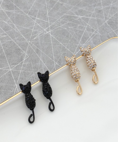 ピアス(両耳用) CATピアス（ピアス（両耳用））｜Three Four Time（スリーフォー