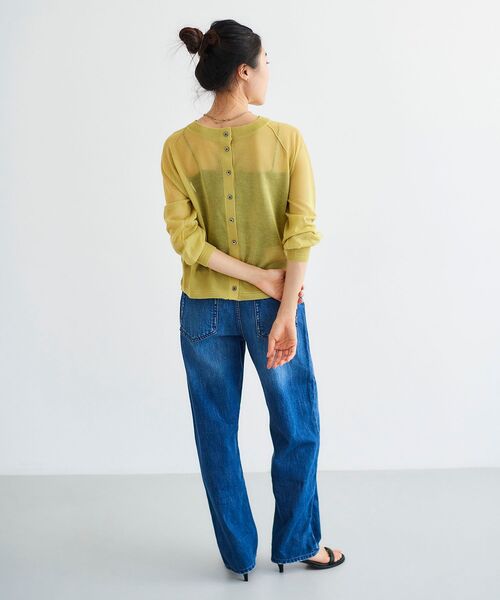 le.coeur blanc（ルクールブラン）の「シアー前後2WAYクルーカーディガン（カーディガン/ボレロ・レディース・ライトグリーン/ネイビー/オフホワイト・38）」の22枚目の写真