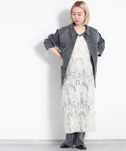 cepo(セポ)の「バテンレースキャミワンピース(ワンピース・レディース・オフホワイト/ブラック・M)」の5枚目の写真