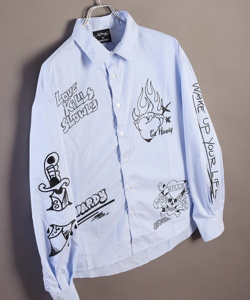 セール】EdHardy 長袖 プリントシャツ（シャツ/ブラウス）｜Ed