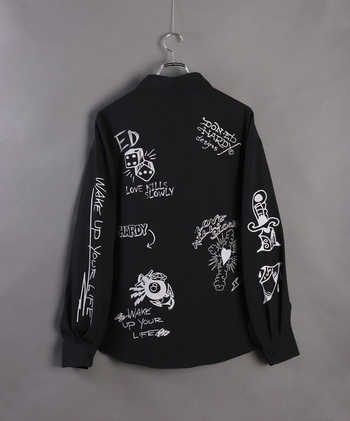 【あすつく】 セール】EdHardy 長袖 プリントシャツ（シャツ/ブラウス）｜Ed トップス