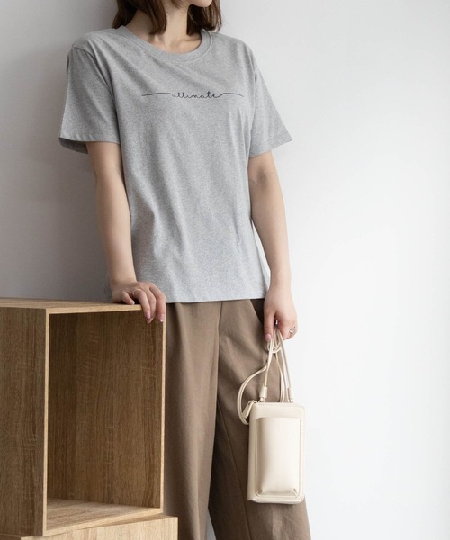 NAVY(ネイビー)の「NAVY メッセージプリントTシャツ(Tシャツ/カットソー・レディース・杢グレー/ブラック/ブラウン・L/M/S/XL)」の20枚目の写真