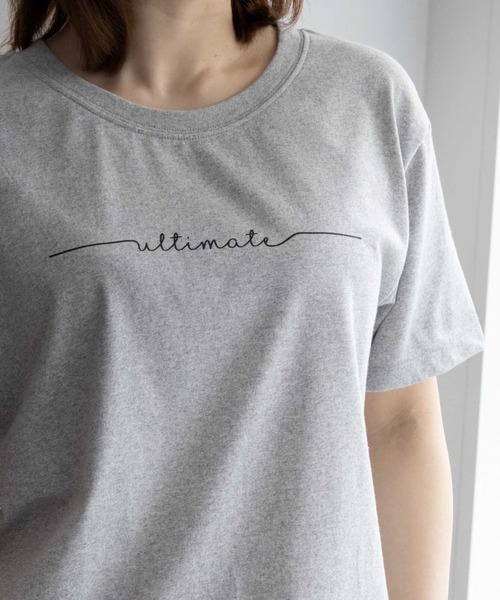 NAVY(ネイビー)の「NAVY メッセージプリントTシャツ(Tシャツ/カットソー・レディース・杢グレー/ブラック/ブラウン・L/M/S/XL)」の21枚目の写真