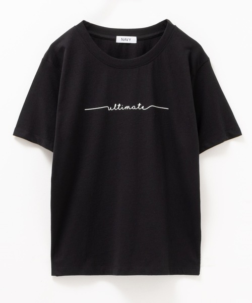 セール】NAVY メッセージプリントTシャツ（Tシャツ/カットソー