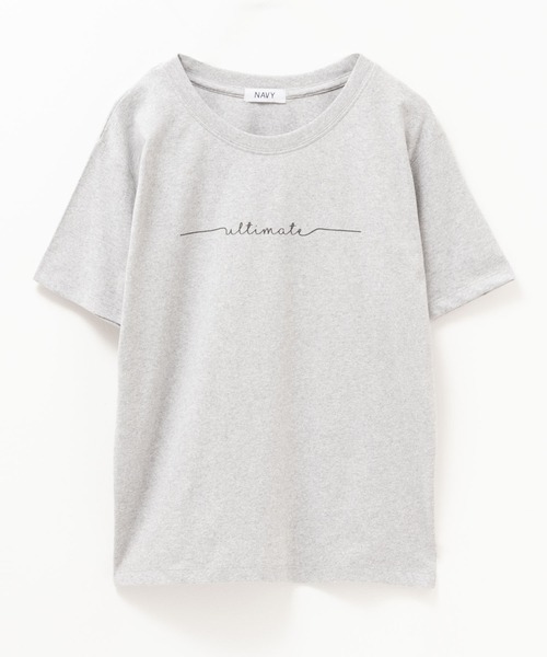 NAVY(ネイビー)の「NAVY メッセージプリントTシャツ(Tシャツ/カットソー・レディース・杢グレー/ブラック/ブラウン・L/M/S/XL)」の15枚目の写真